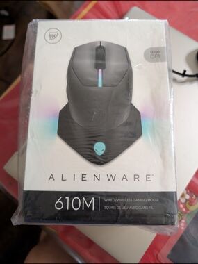 Alienware 610M Black Gaming Mouse with RGB Accent